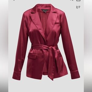 NWT Paige Havenn Satin Belted Blazer